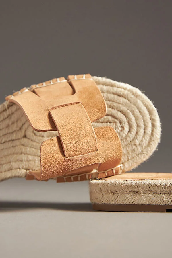 Suede Espadrille Slide Sandals - Image 3
