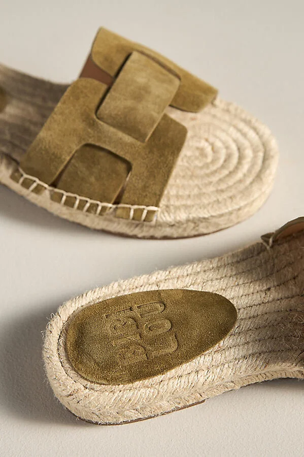 Suede Espadrille Slide Sandals - Image 3