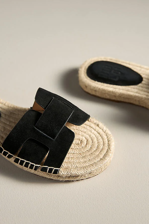 Suede Espadrille Slide Sandals - Image 3