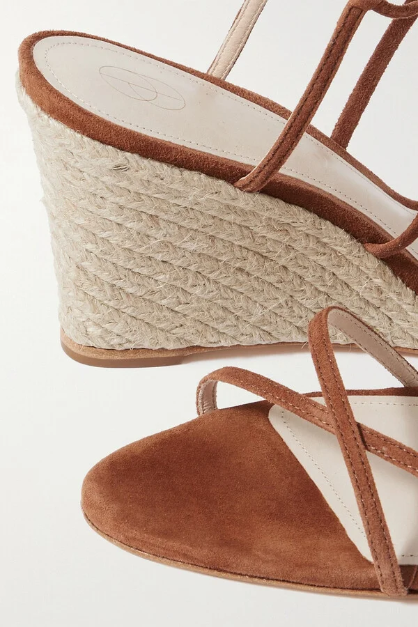 Suede espadrille wedge sandals - Image 4
