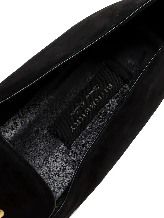 Suede Eyelet-Detail Loafers - Image 4