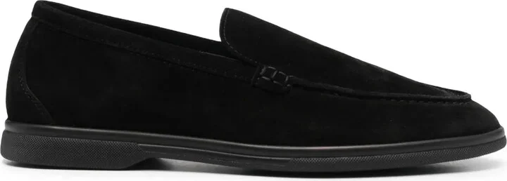 Suede-Finish Loafers