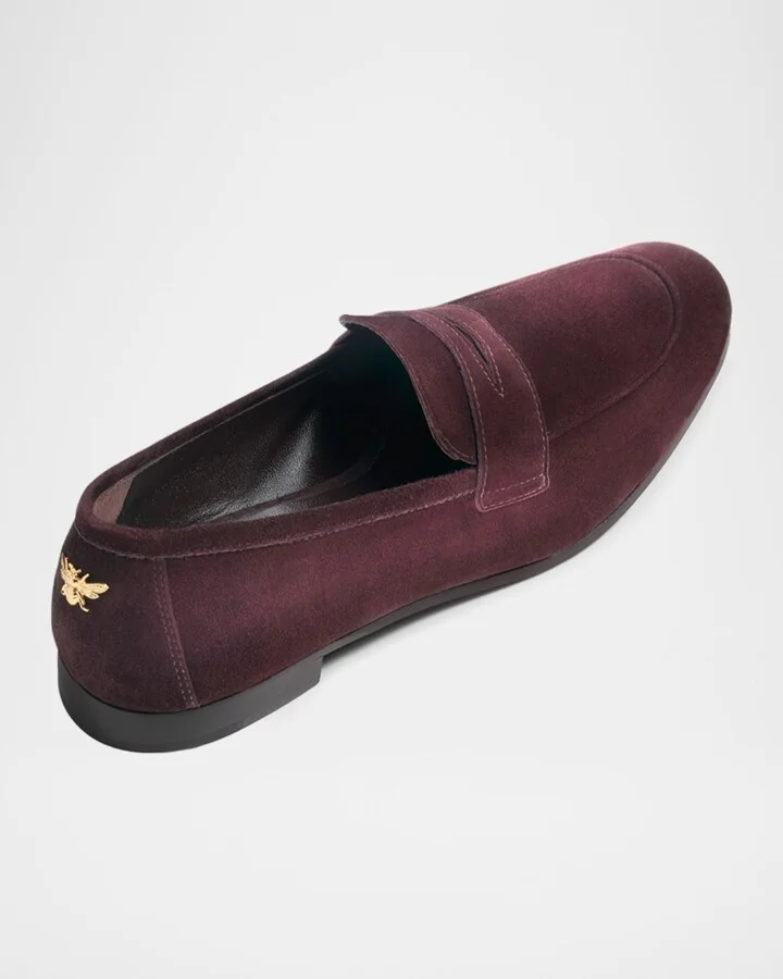 Suede Flaneur Penny Loafers - Image 2