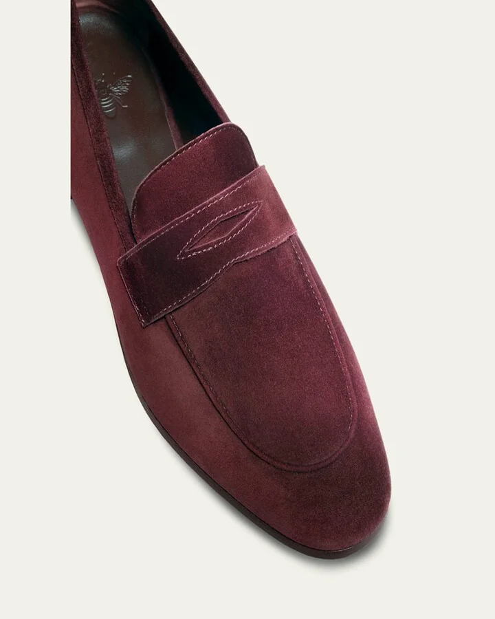 Suede Flaneur Penny Loafers - Image 8