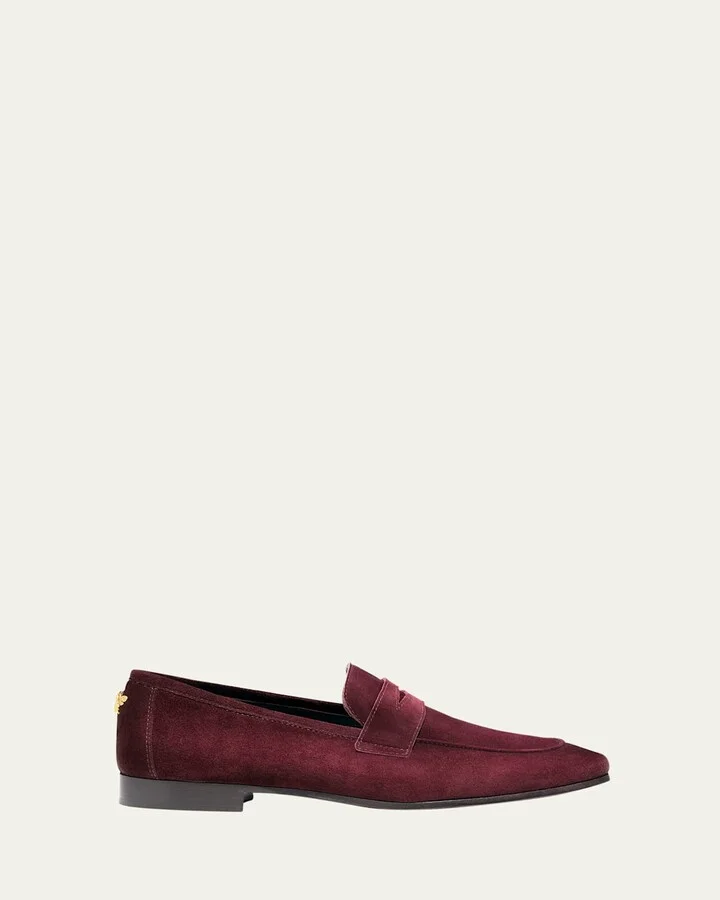 Suede Flaneur Penny Loafers