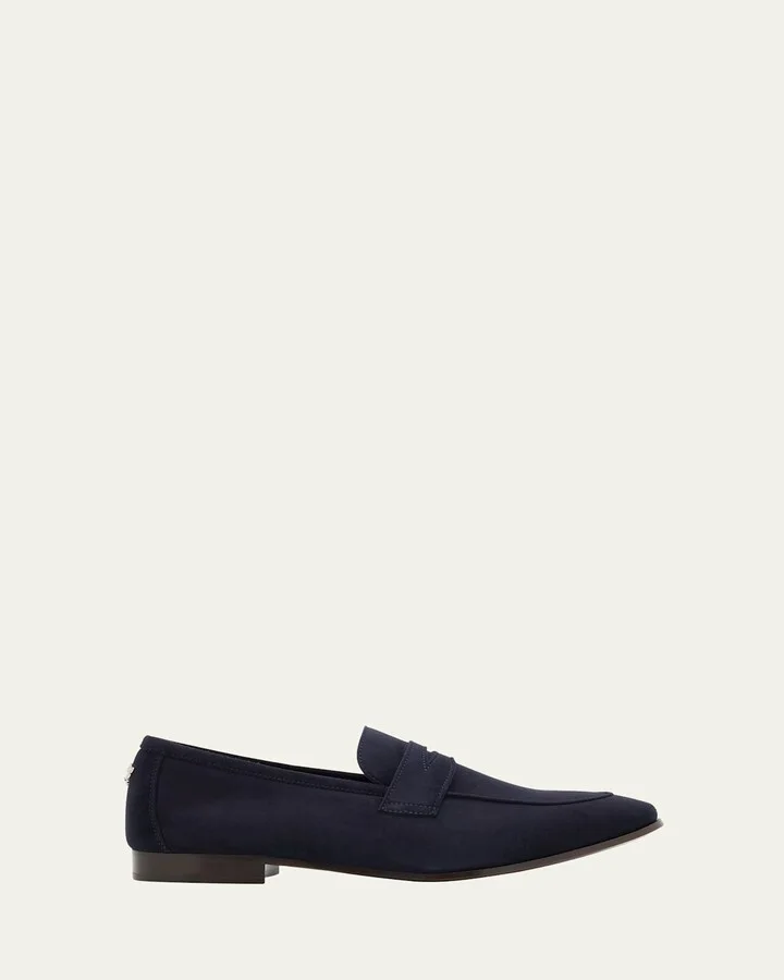 Suede Flaneur Penny Loafers