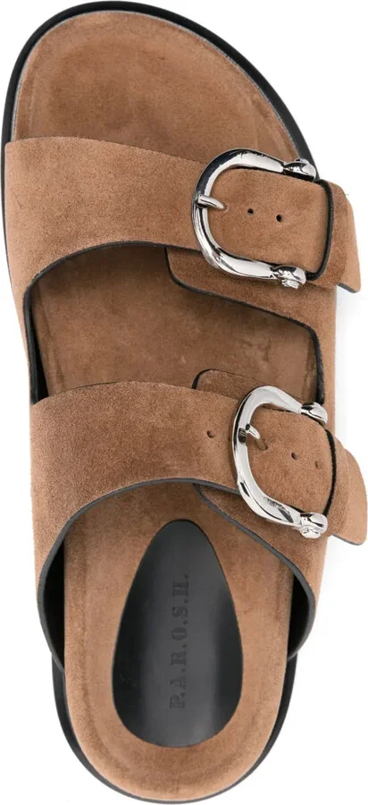 Suede Flat Sandals - Image 4