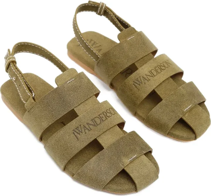 Suede Flat Sandals - Image 2