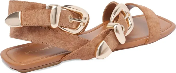Suede Flat Sandals - Image 3