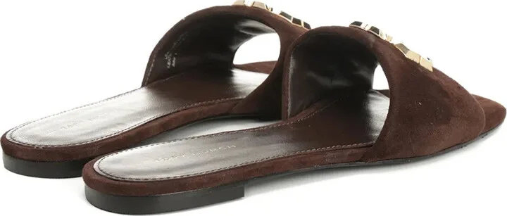 Suede Flat Sandals - Image 5