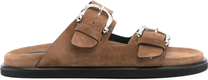 Suede Flat Sandals