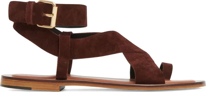 Suede Flat Sandals
