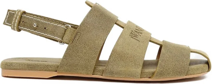 Suede Flat Sandals