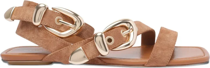 Suede Flat Sandals