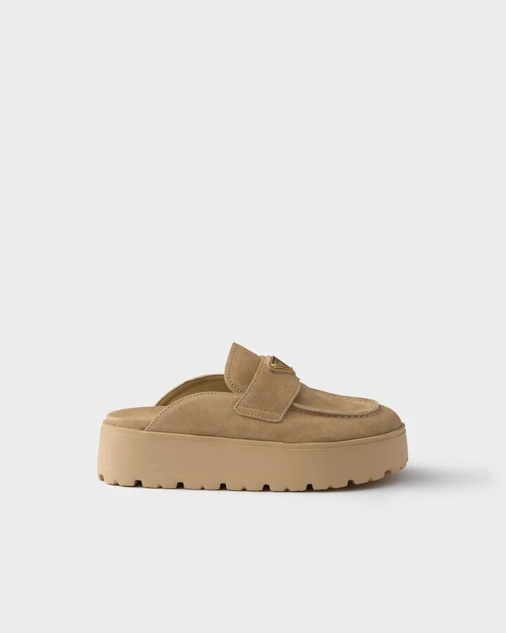 Suede flatform mules - Image 2