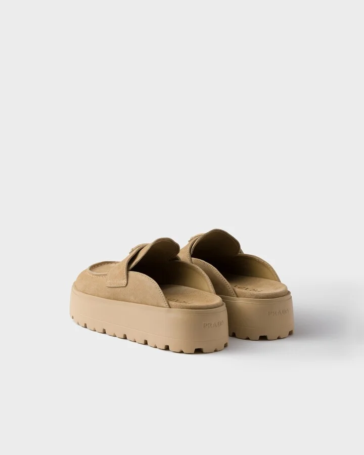 Suede flatform mules - Image 4