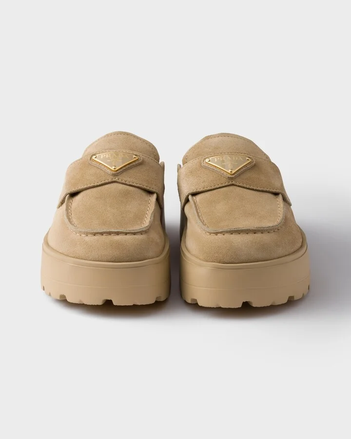 Suede flatform mules - Image 5