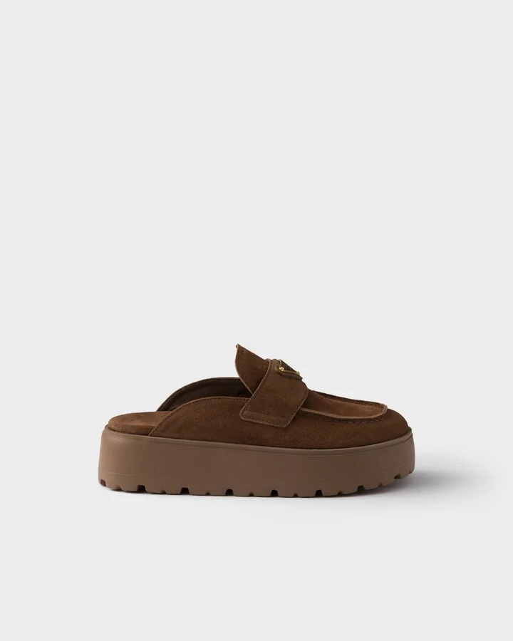 Suede flatform mules - Image 2