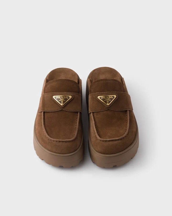 Suede flatform mules - Image 3