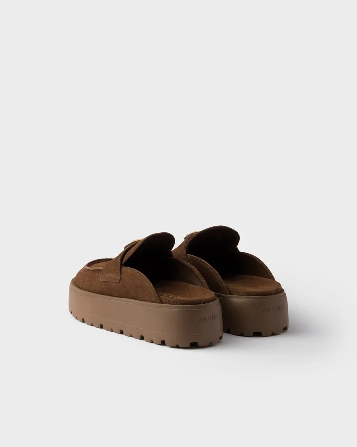 Suede flatform mules - Image 4