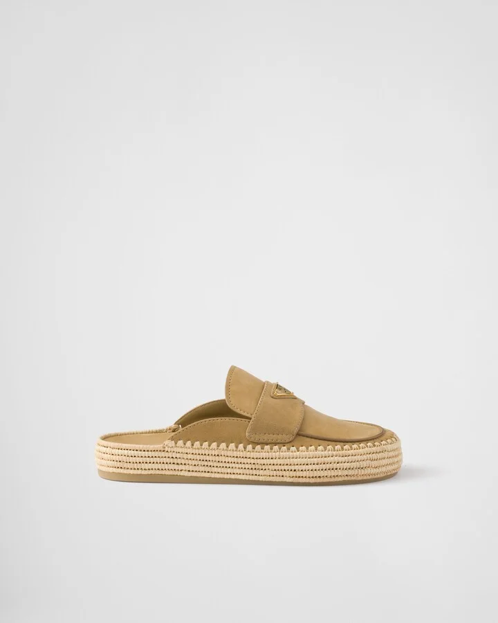 Suede flatform mules - Image 2