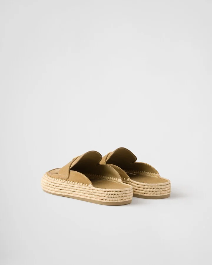 Suede flatform mules - Image 4