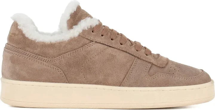 Suede Fur-Lined Sneakers
