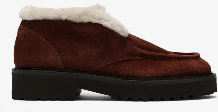 Suede Fur Loafers