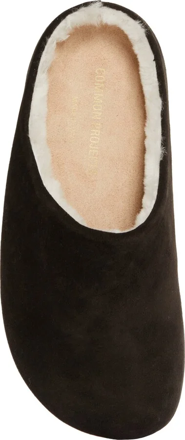 Suede & Genuine Shearling Clog - Image 5