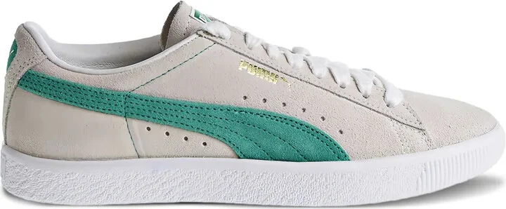 suede "Grey/Green/White" sneakers