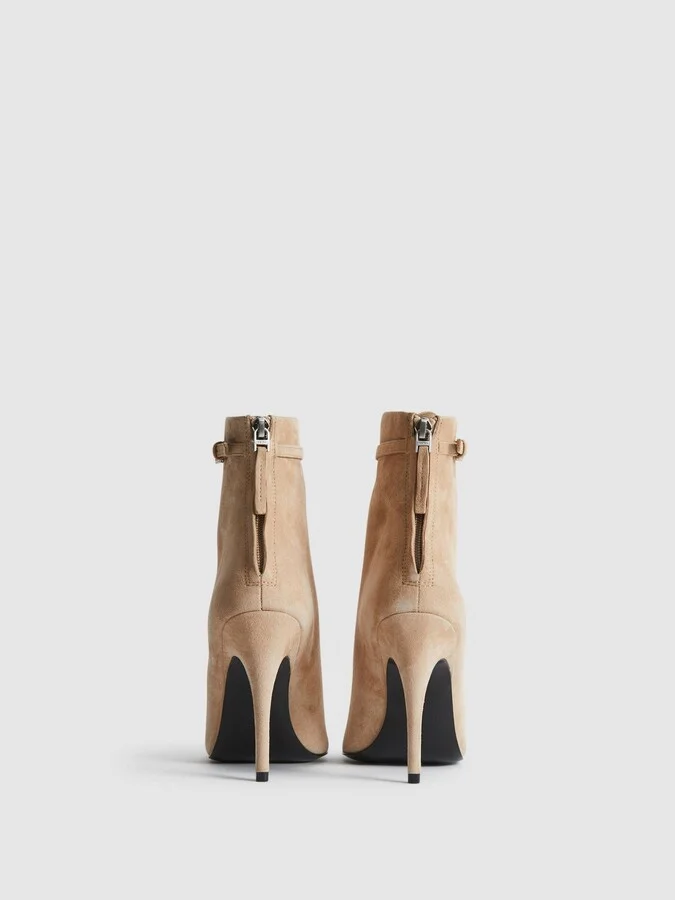 Suede Heeled Ankle Boots - Image 5