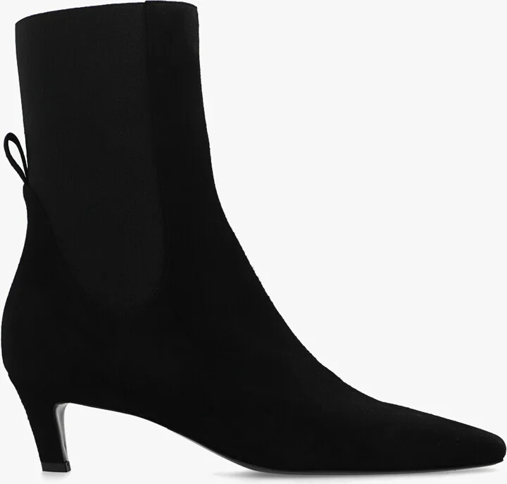 Suede Heeled Ankle Boots, , - Black
