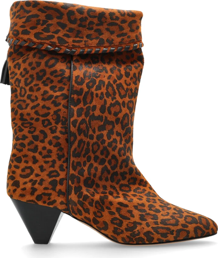 Suede Heeled Ankle Boots 'Dalby', , - Brown