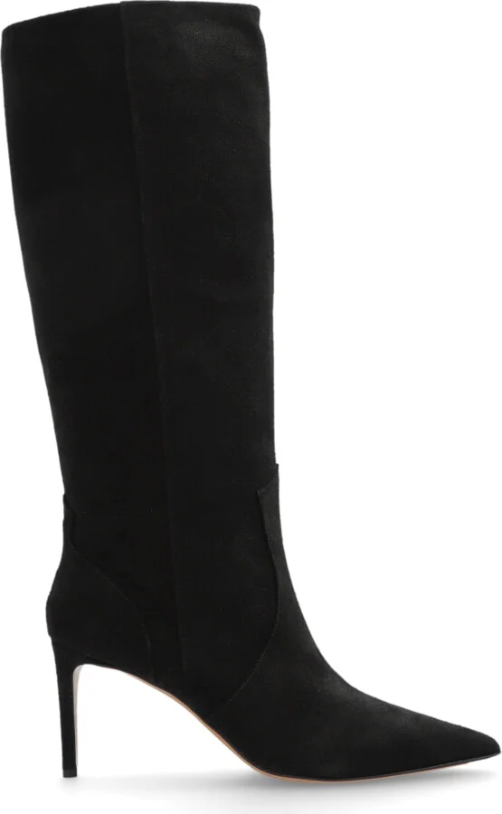 Suede Heeled Boots "Davyn", , - Black
