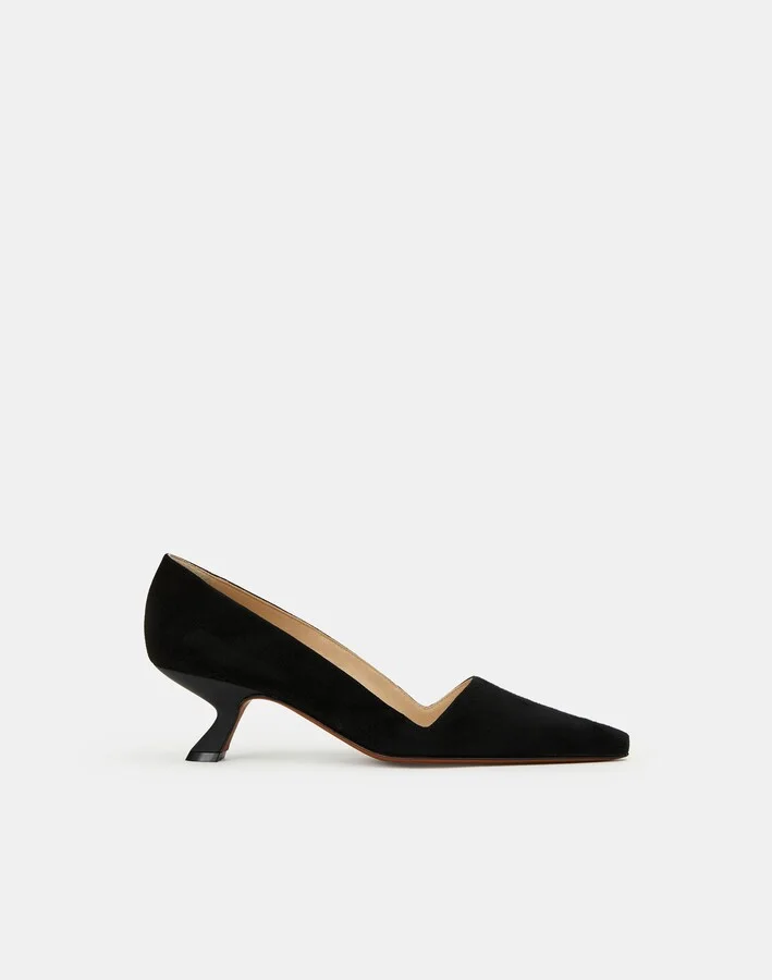 Suede Heeled Pump