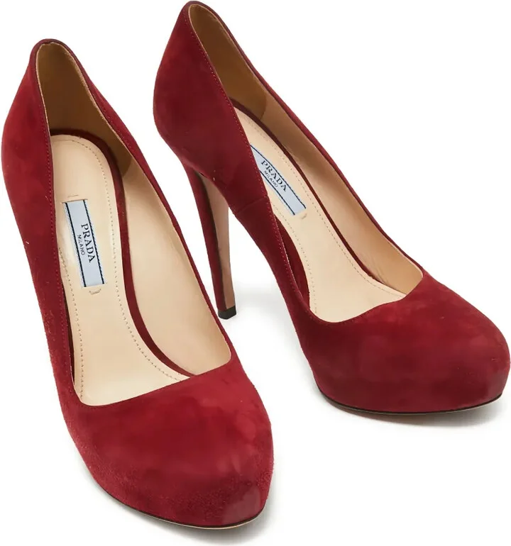 Suede Heeled Pumps - Image 2