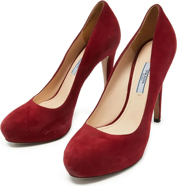 Suede Heeled Pumps - Image 3