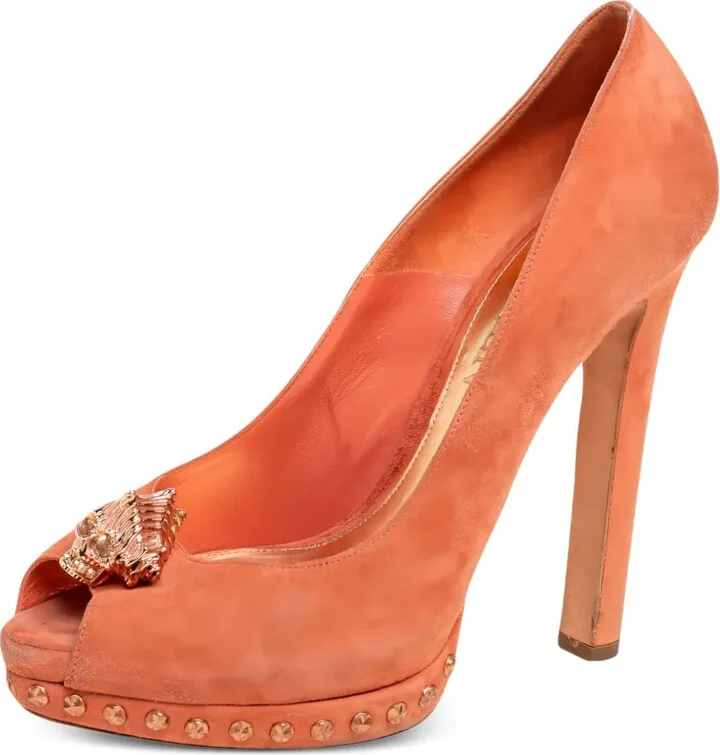 Suede Heeled Pumps - Image 2