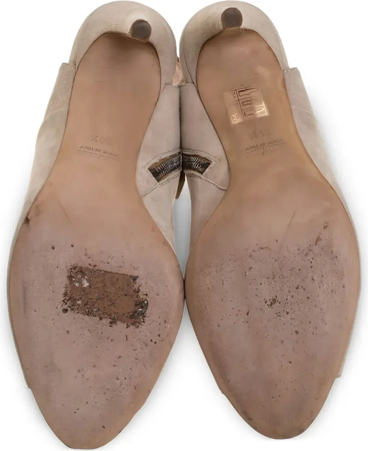 Suede Heeled Sandals - Image 3