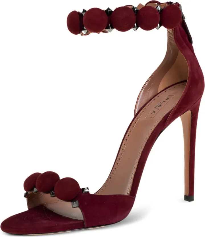 Suede Heeled Sandals - Image 2