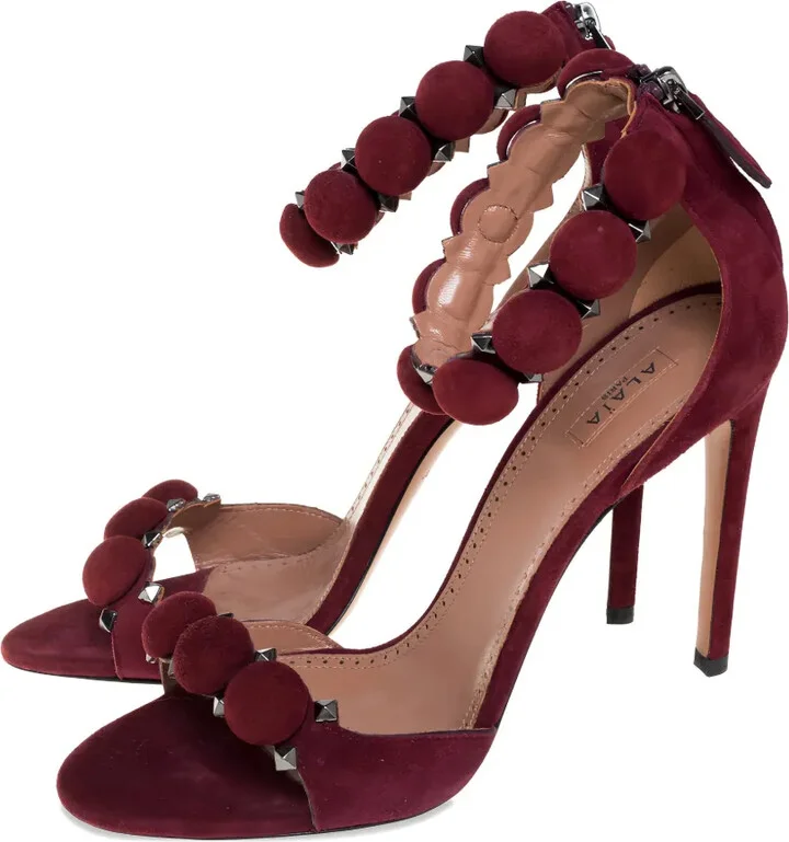 Suede Heeled Sandals - Image 4