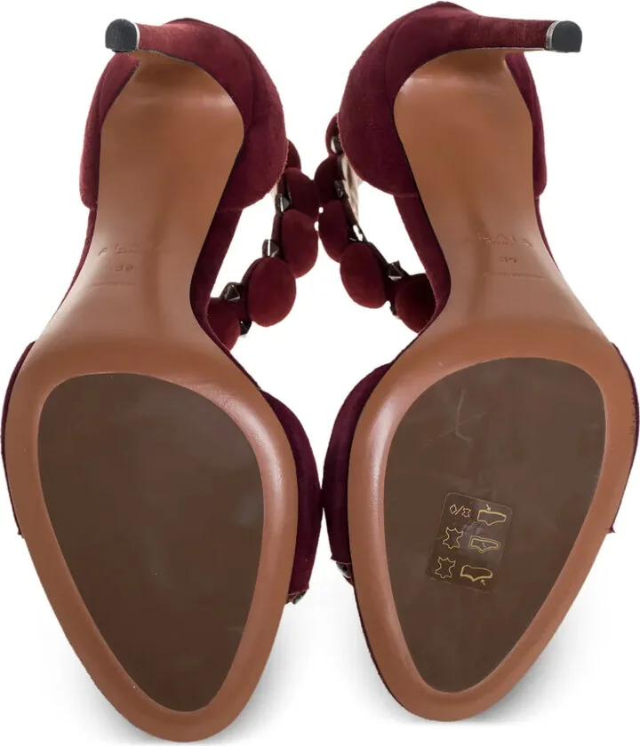Suede Heeled Sandals - Image 5