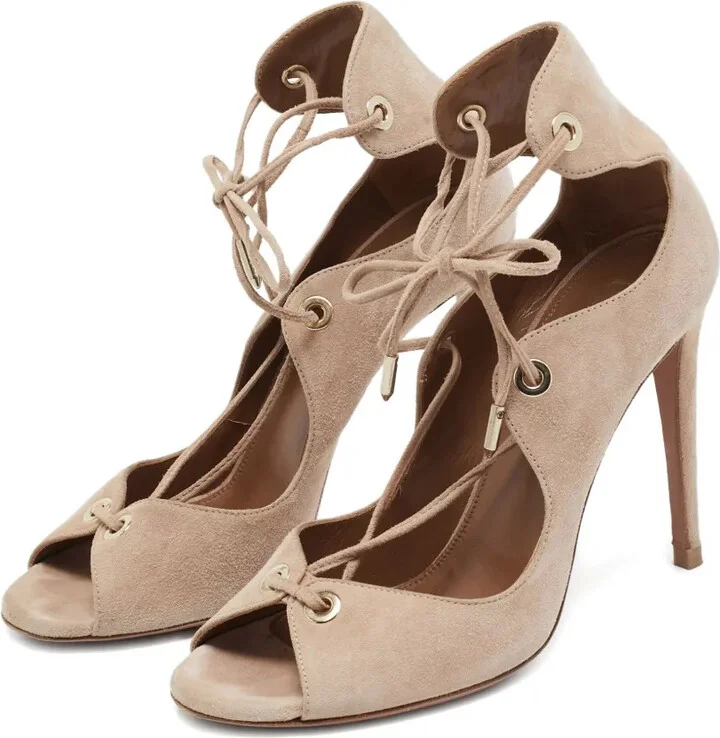 Suede Heeled Sandals - Image 5