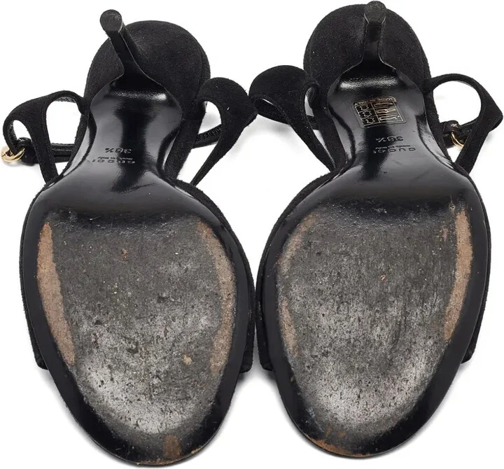 Suede Heeled Sandals - Image 4