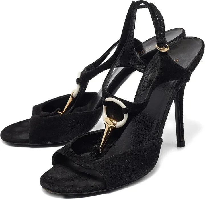 Suede Heeled Sandals - Image 5