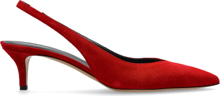 Suede Heeled Shoes "Padim", , - Red