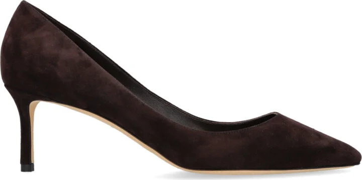 Suede Heeled Shoes "Romy", , - Brown