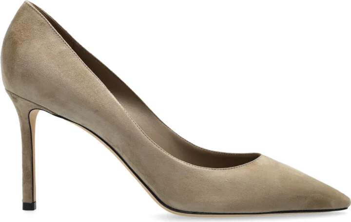 Suede Heels Romy, , - Grey