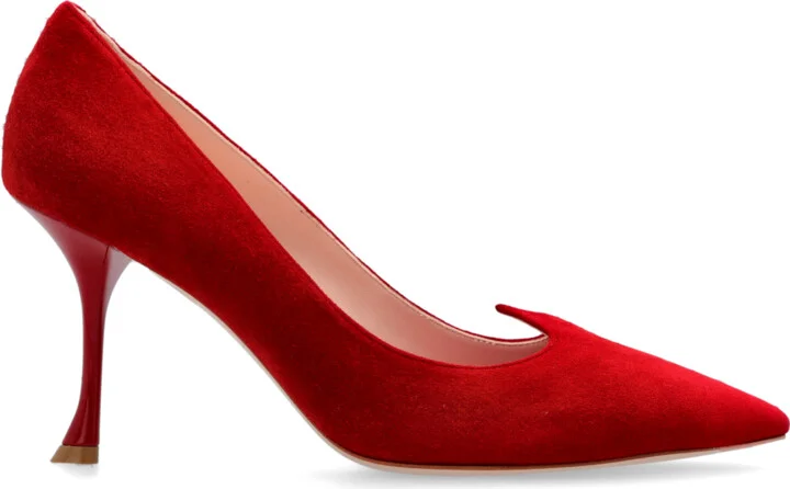 Suede High Heels ‘I Love Vivier’, , - Red