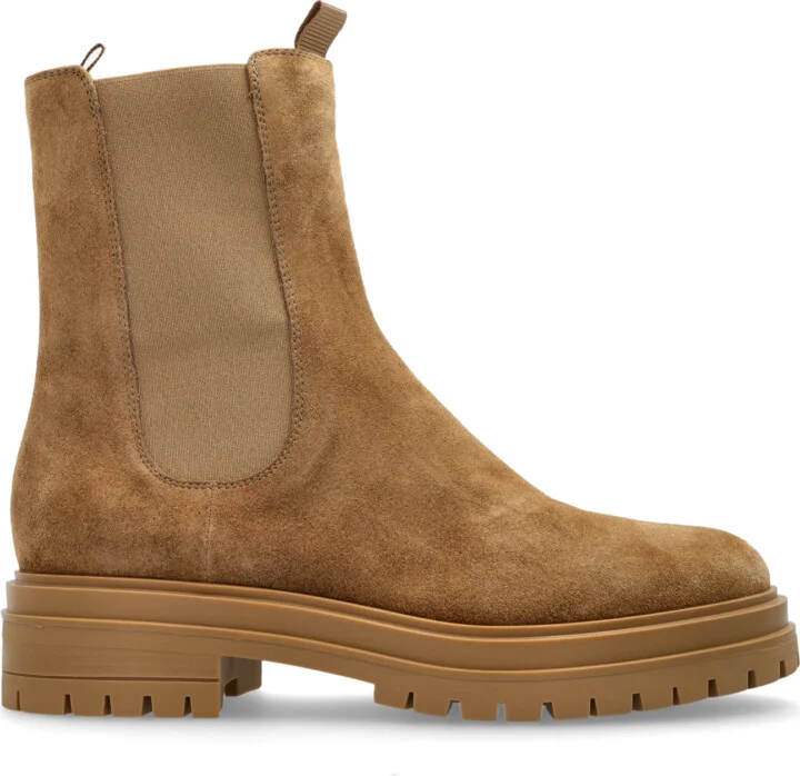 Suede Jodhpur Boots, , - Beige
